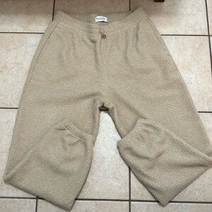 A&F Teddy, velvet lined lounge pants